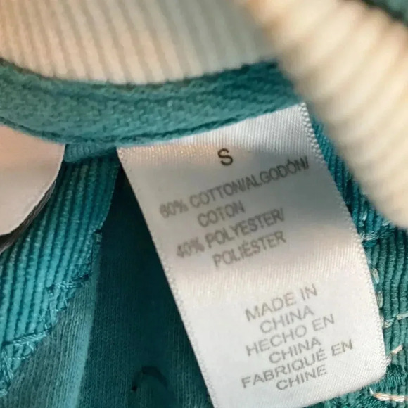 Alfred Dunner Turquoise Corduroy Embroidered Pullover Sweater Womens Small - Picture 3 of 7